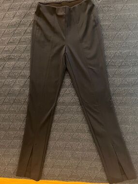 Calvin Klein Navy Blue Stretch Tapered Dress Pants with Slits, Size Small
